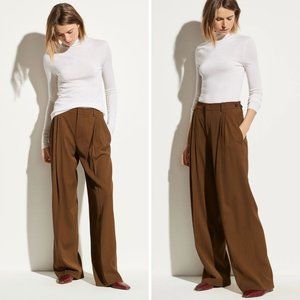 Vince Wide Leg Oversized Trouser Pants Brown Size 2